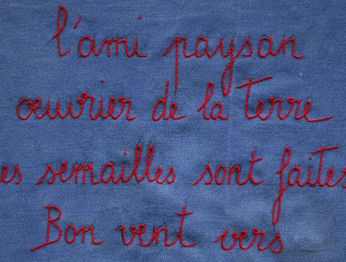 Sofie Vinet - Brodeuse écriveuse - Bleus Œuvriers