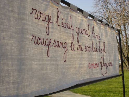 Sofie Vinet - Brodeuse écriveuse - Textes brodés - Amour Alizarine - Les Herbiers (85)
