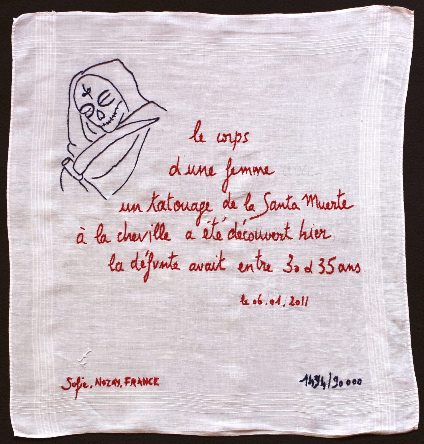 Sofie Vinet - Brodeuse écriveuse - Broder c'est Résister - exposition féminicides