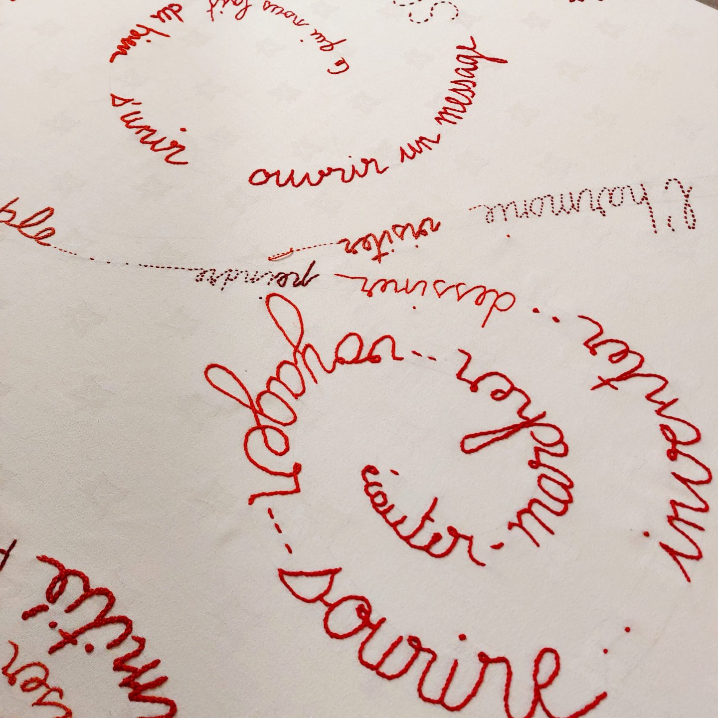 Sofie Vinet - Brodeuse écriveuse - La Nappe - détail