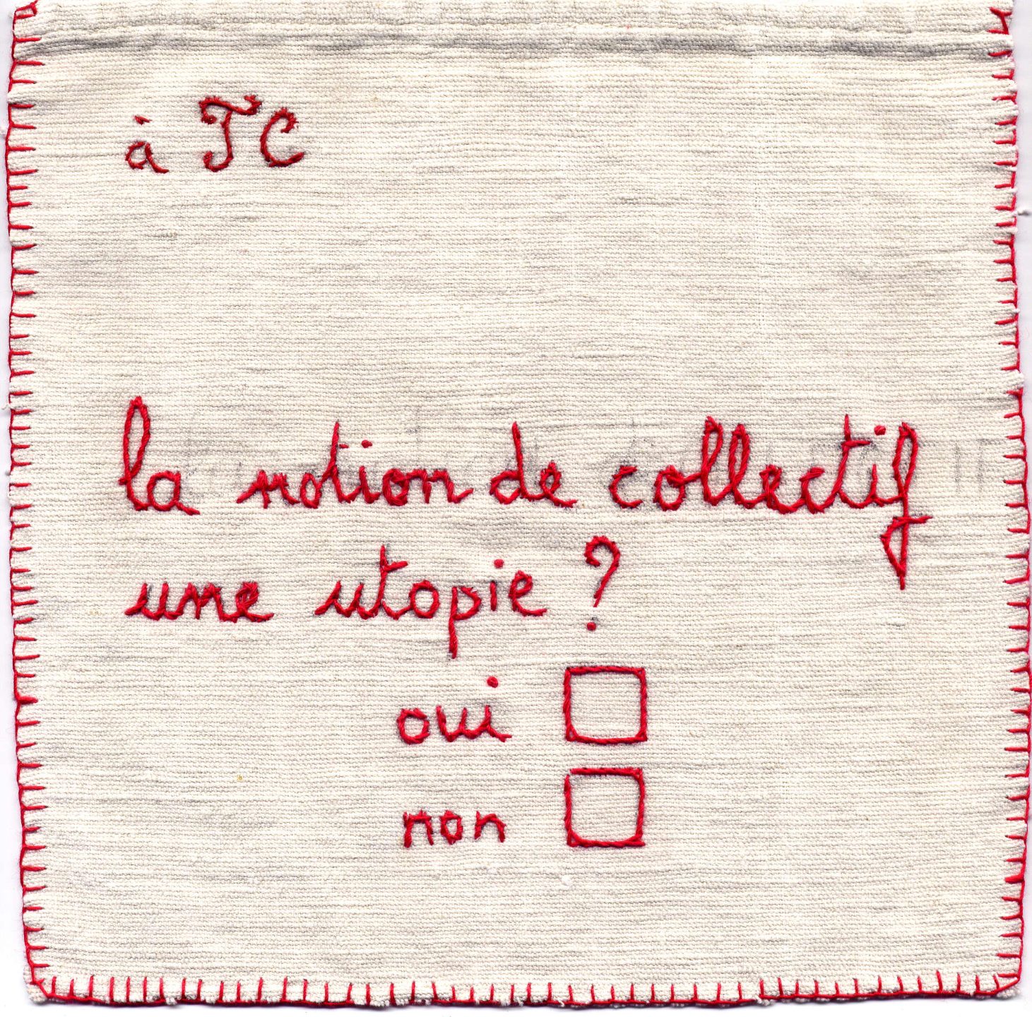 Sofie Vinet - Brodeuse écriveuse - Broder c'est Résister - Parole Brodée N°16