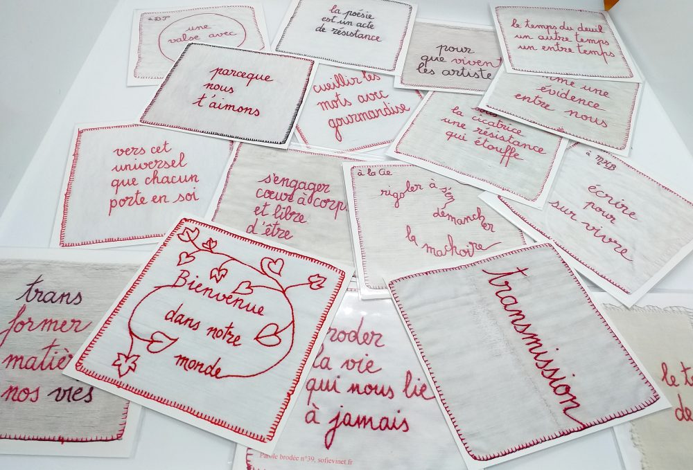 Sofie Vinet - Brodeuse écriveuse - Paroles Brodées - cartes