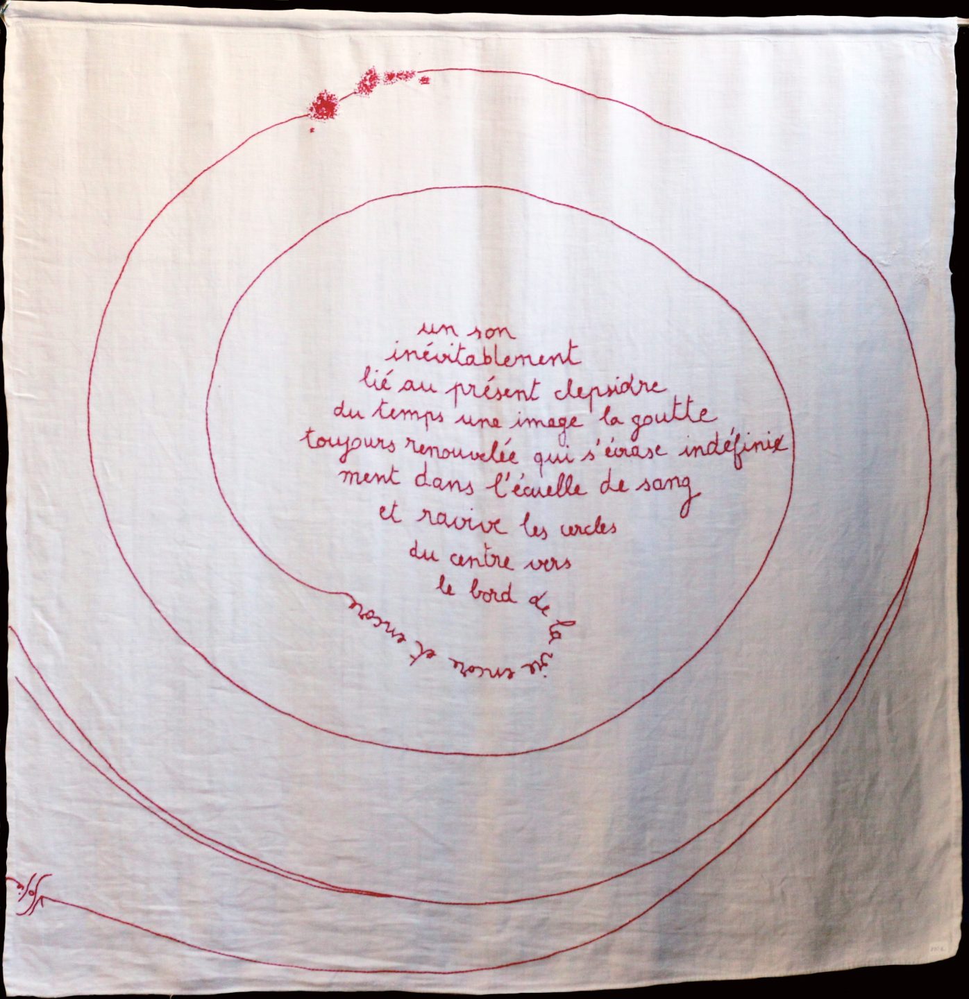 Sofie Vinet - Brodeuse écriveuse - Textes brodés - Clepsidre