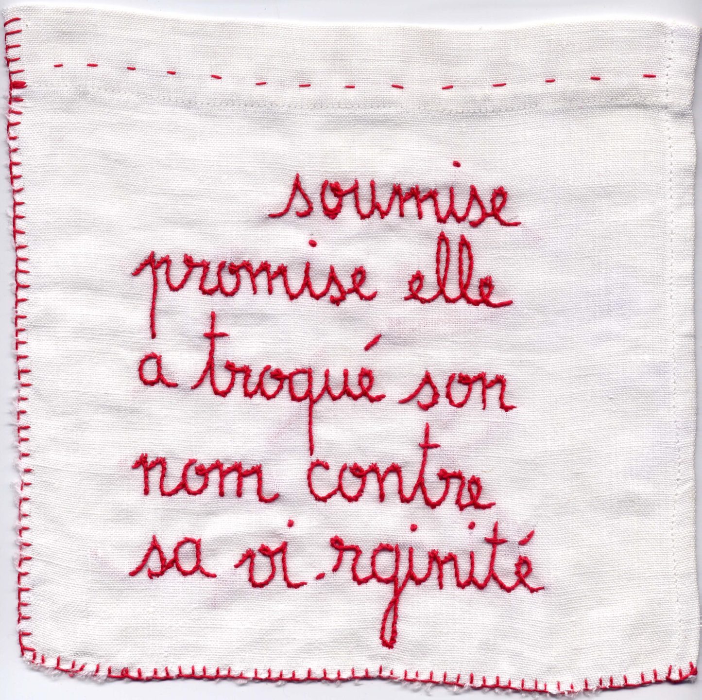 Sofie Vinet - Brodeuse écriveuse - Paroles Brodées - N°96