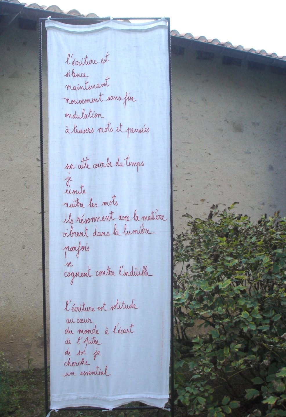 Sofie Vinet - Brodeuse écriveuse - Textes brodés - Saint-Philbert-de-Grand-Lieu (44)