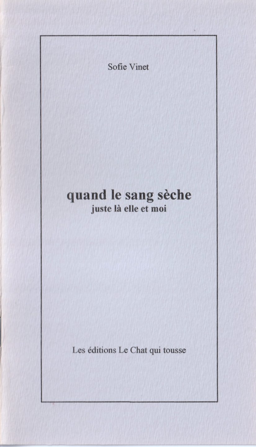 Sofie Vinet - Histoires de Femmes - Quand le Sang Sèche