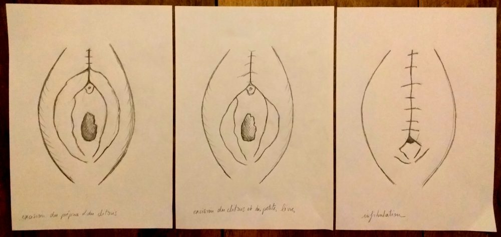 Sofie Vinet - Histoires de Femmes - EXcision - recherches dessin