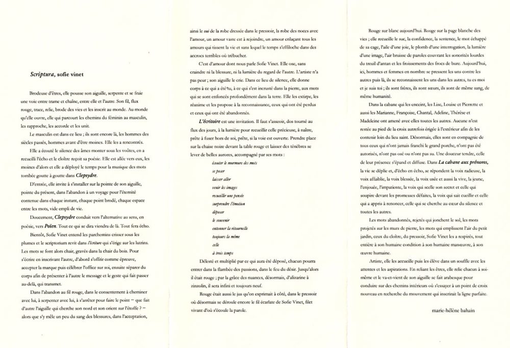 Sofie Vinet - éditions - Scriptura