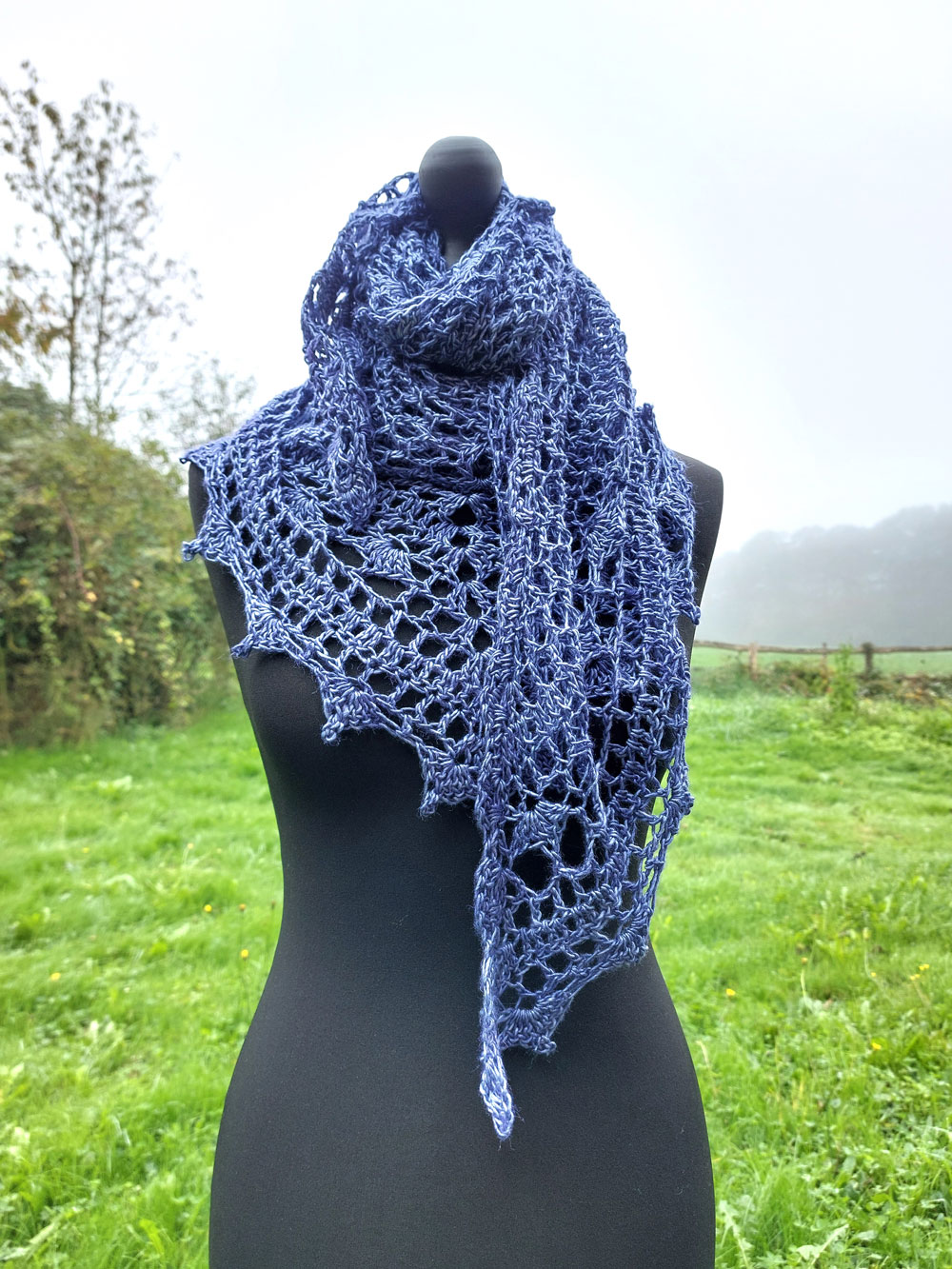 Madame Filosa artisane - créations - grand châle soie mérinos