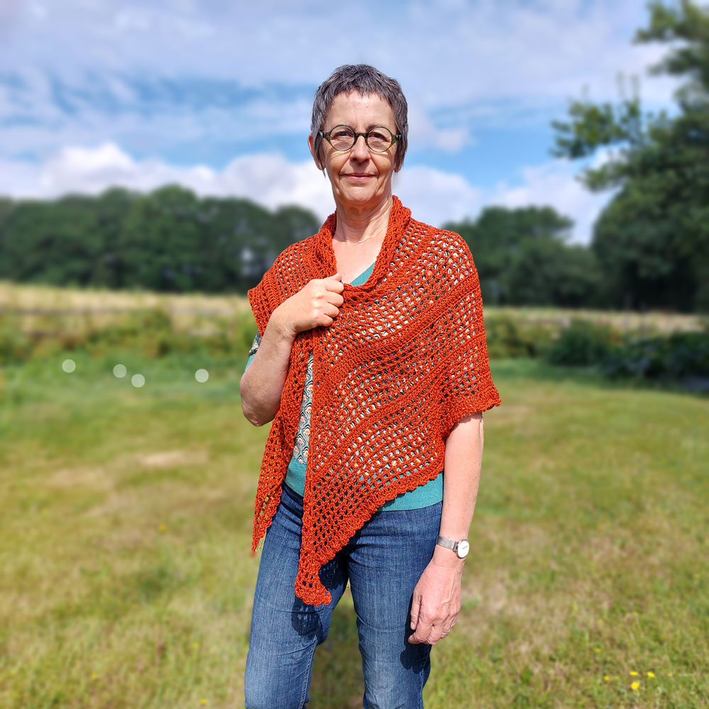 Madame Filosa artisane - créations - châle enveloppant en coton